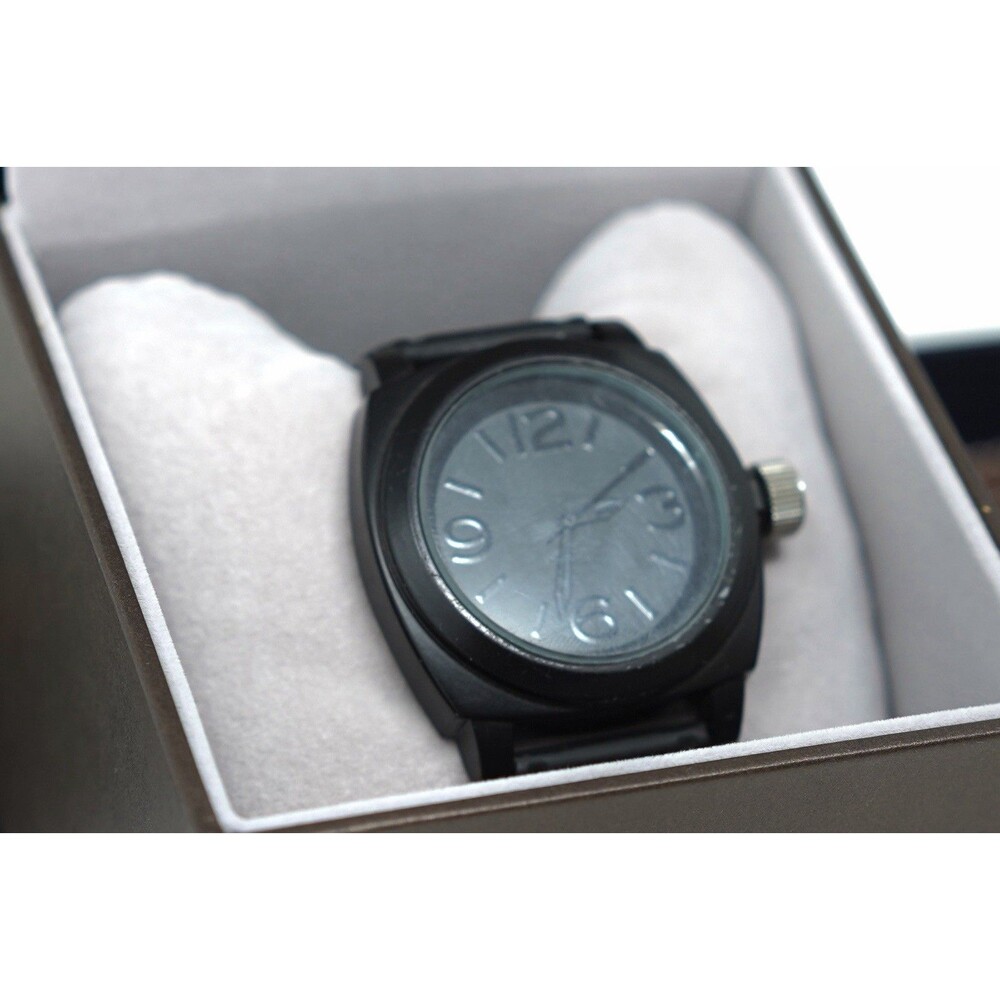 Oversized 50mm Black Stealth Military Style Watch Large Dial No CrownMeasurement
